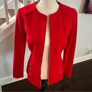 THE LIMITED S Goji Berry Red Zip Front Jacket NWOT